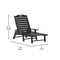 Flash Furniture Black Adjustable Chaise Lounger with Cupholder, 2PK 2-LE-HMP-2017-414-BK-GG - alternate 2